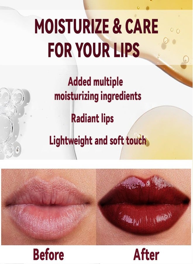 HHLTOH 1Pc Brownish Red Butter Lipstick Tinted Lip Balm, Shine Moisturizing Plumper Lipstick for Women,Natural Nourishing Hydrating Lip Gloss Stain for Dry Lips,Lightweight Lip Liner Care Vegan Makeup - Image 4